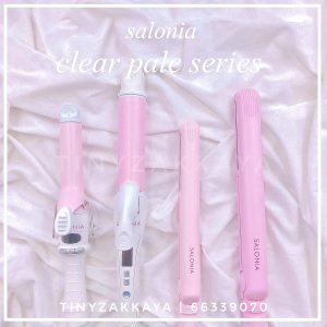 SALONIA – 春限定色直髮夾 2用夾 / 粉紅色(pale pink, clear pink)