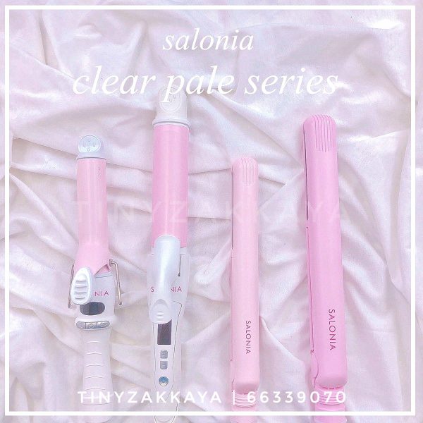 SALONIA - 春限定色直髮夾 2用夾 / 粉紅色(pale pink, clear pink) 1