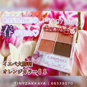 CANMAKE – silky shuffle eyes 07色 Nectarine Orange