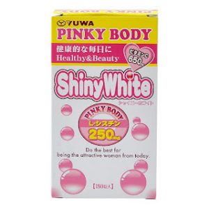 YUWA 再春館 PINKY BODY Shiny White 日本閃亮淡斑美白丸  ユーワ シャイニーホワイト180粒